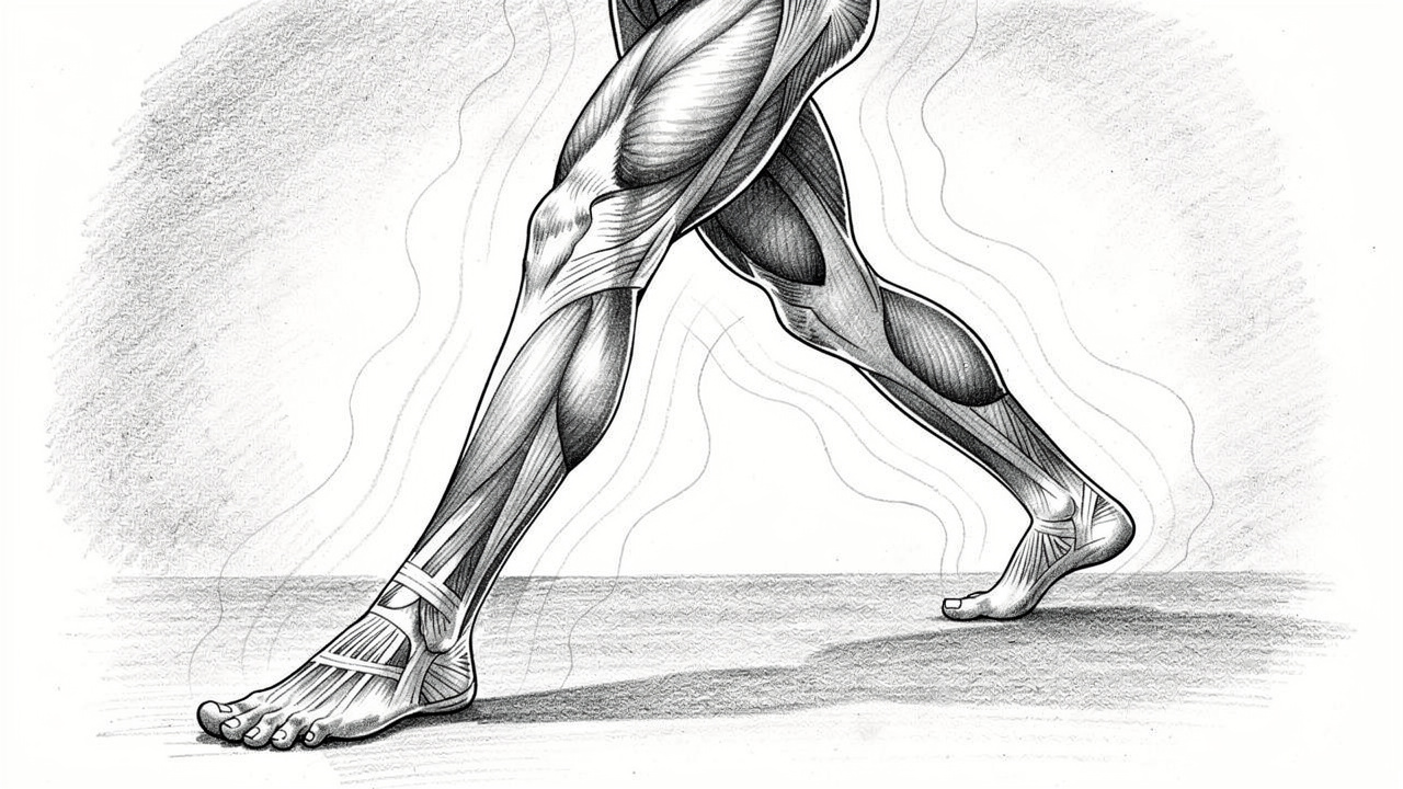 Pencil sketch of muscles relaxing and recovering with steam heat